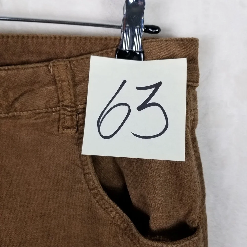 Kut from the Kloth Corduroy Pants Womens 8 Brown High Rise Wide Leg KB56403